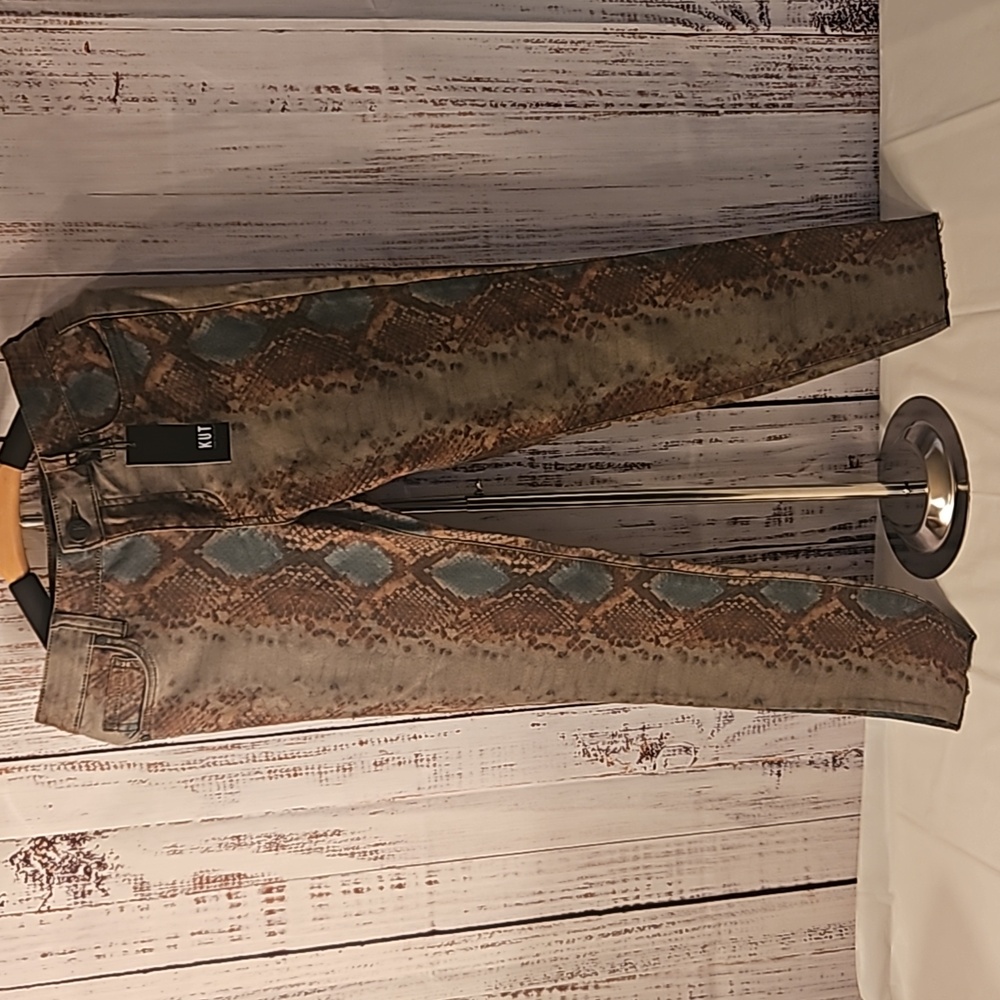 KUT From The Cloth Snake Print Jeans